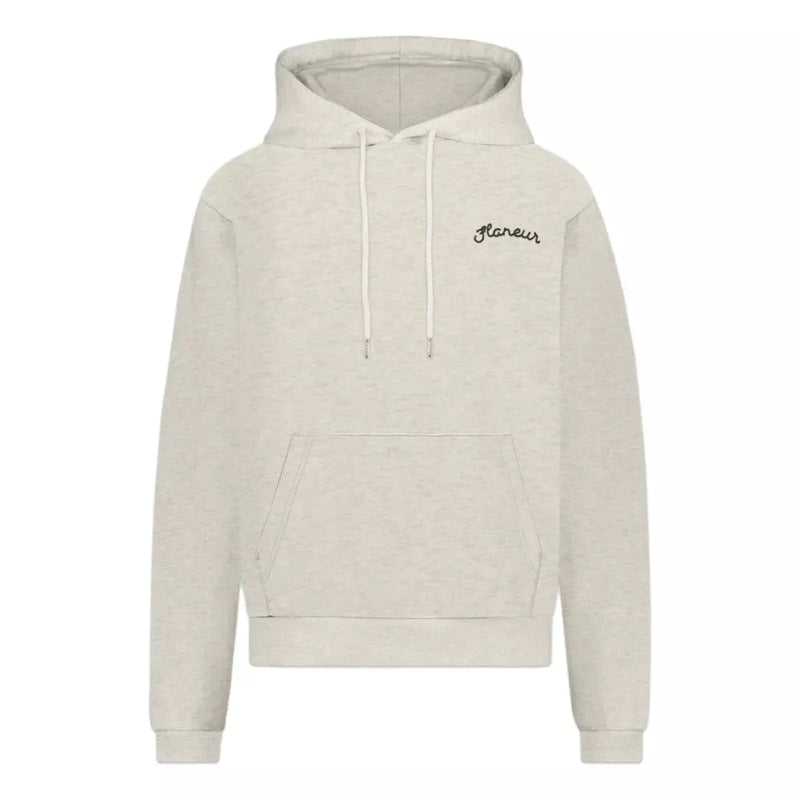FLANEUR M SWEATER S / GRIJS MELEE Flaneur Sweater Signature Hoodie Grijs - Match Laren