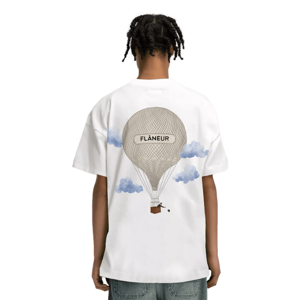 FLANEUR M T-SHIRT FLANEUR Aeronaut T-Shirt Wit - Match Laren