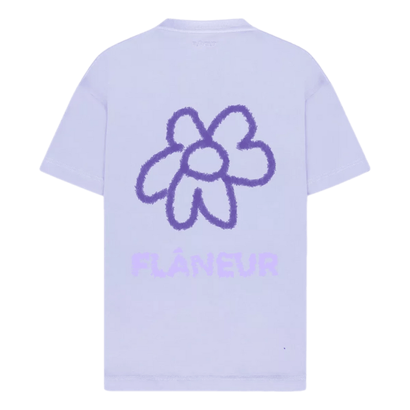 FLANEUR M T-SHIRT FLANEUR Paars Flower T-Shirt - Match Laren