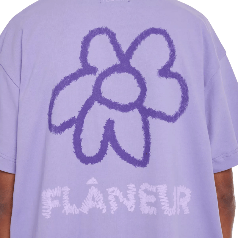 FLANEUR M T-SHIRT FLANEUR Paars Flower T-Shirt - Match Laren