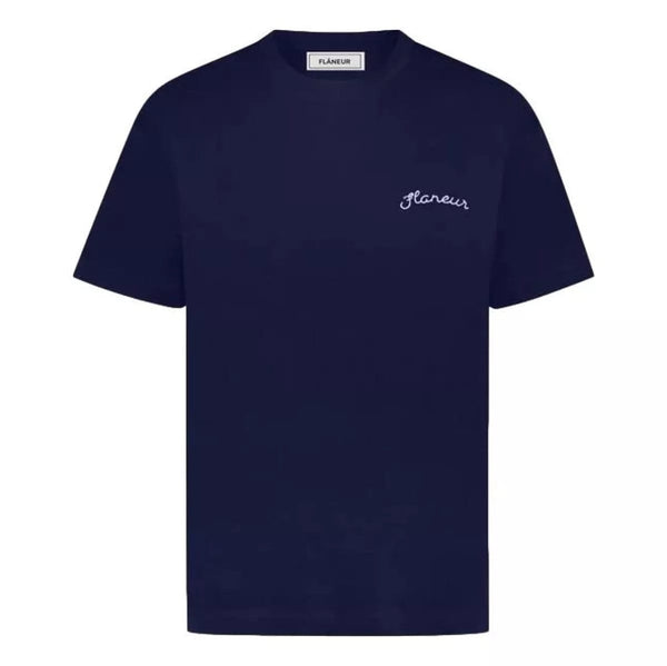 FLANEUR M T-SHIRT Flaneur Signature T-Shirt Marine - Match Laren