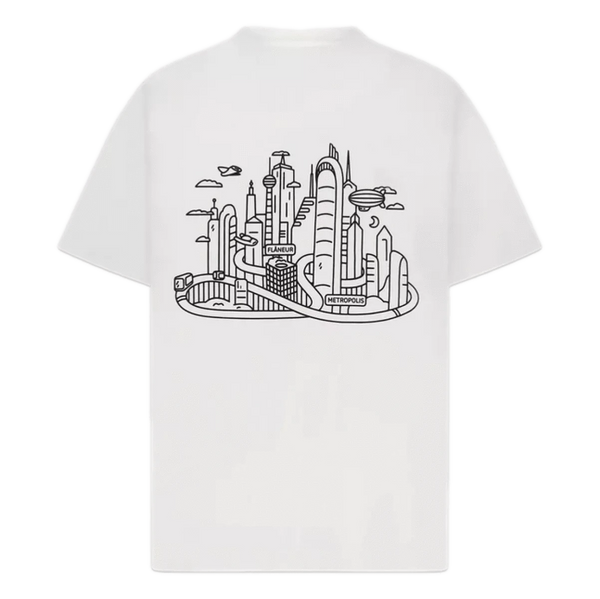 FLANEUR M T-SHIRT S / WIT COMBI Flaneur Metropolis T-Shirt Wit - Match Laren