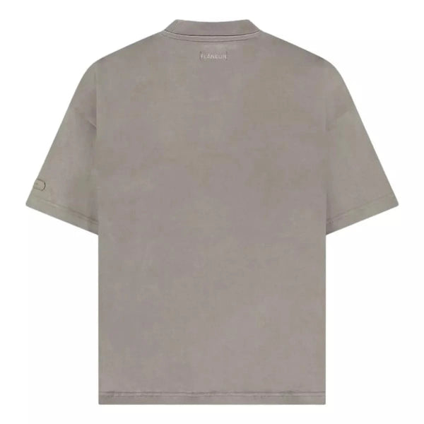 FLANEUR Flaneur Atelier T-shirt Met Rubberen Patch Grijs - Match Laren