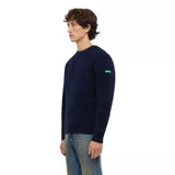 FLANEUR M TRUI Flaneur Badge Knit Trui Donkerblauw - Match Laren