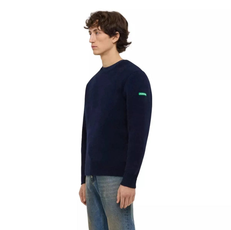 FLANEUR M TRUI Flaneur Badge Knit Trui Donkerblauw - Match Laren