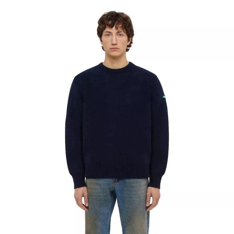 FLANEUR M TRUI Flaneur Badge Knit Trui Donkerblauw - Match Laren