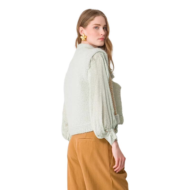 FORTE_FORTE Forte Forte Gilet Van Natté Tweed Goud - Sisera
