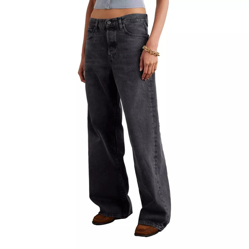 FRAME JEANS BROEK Frame The Arrow Zwarte Denim Jeans - Sisera Laren