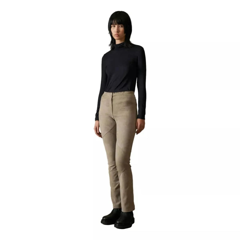 FRAUENSCHUH M BROEK Frauenschuh Leren Broek Aurelia Zand - Match Laren