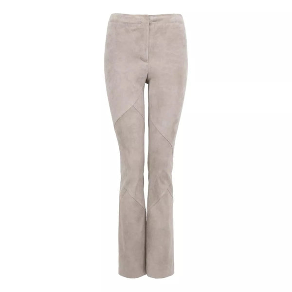 FRAUENSCHUH M BROEK Frauenschuh Leren Broek Aurelia Zand - Match Laren