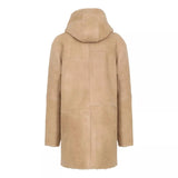 FRAUENSCHUH M JAS 2 / CAMEL FRAUENSCHUH Lambskin cape with hood Olivera-LL - Match Laren