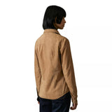 FRAUENSCHUH M SHIRT Frauenschuh Leren Overhemd Fanny Dames Camel - Match Laren