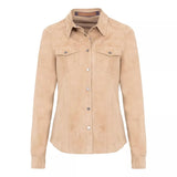FRAUENSCHUH M SHIRT Frauenschuh Leren Overhemd Fanny Dames Camel - Match Laren
