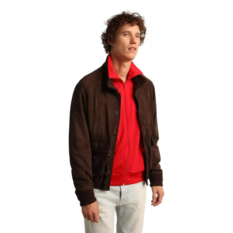GOLDEN GOOSE M JACK 50 / DONKERBRUIN Golden Goose Flight Jas In Donkerbruin - Match Laren
