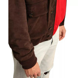 GOLDEN GOOSE M JACK 50 / DONKERBRUIN Golden Goose Flight Jas In Donkerbruin - Match Laren