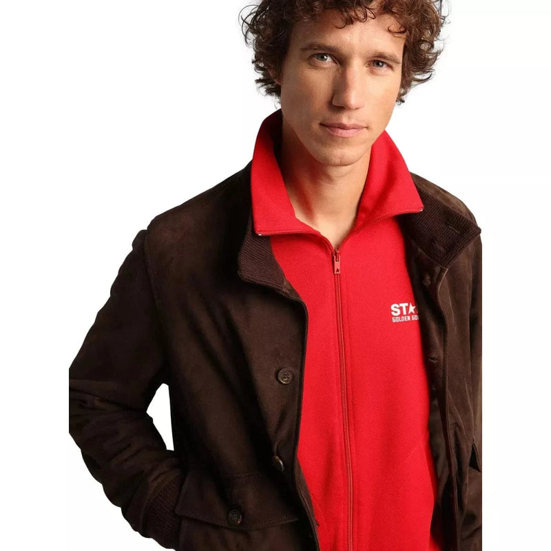 GOLDEN GOOSE M JACK 50 / DONKERBRUIN Golden Goose Flight Jas In Donkerbruin - Match Laren