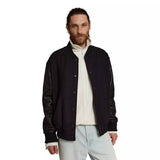 GOLDEN GOOSE M JACK Golden Goose Bomber Jas Wol Met Leren Mouwen Marine - Match Laren