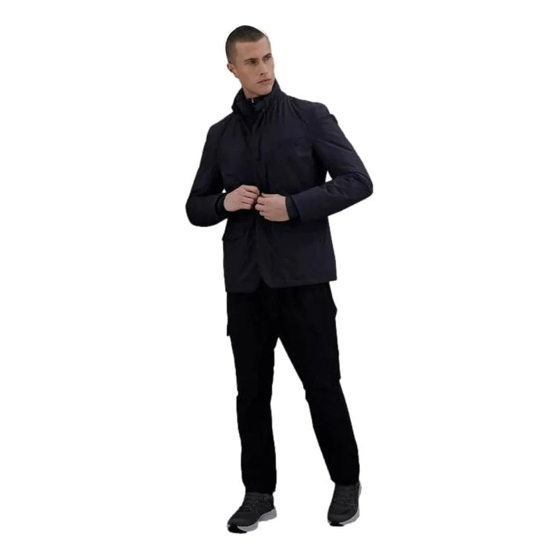 HERNO Herno Laminar Jas Met 2 Lagen Gore-Tex Donker Blauw - Match Laren