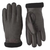 HESTRA M HANDSCHOENEN HESTRA Deerskin Primaloft Rib Gloves Dark Brown - Match Laren