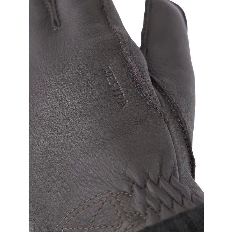 HESTRA M HANDSCHOENEN HESTRA Deerskin Primaloft Rib Gloves Dark Brown - Match Laren