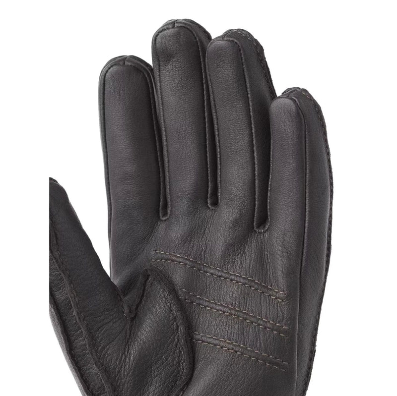 HESTRA M HANDSCHOENEN HESTRA Deerskin Primaloft Rib Gloves Dark Brown - Match Laren