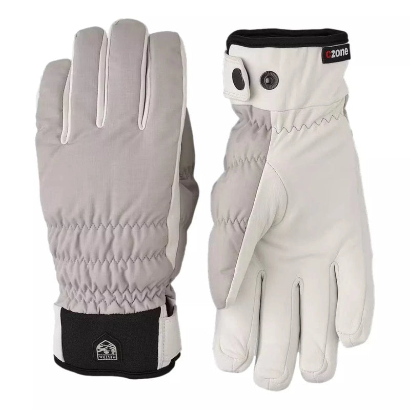 HESTRA SKI HANDSCHOEN 6 / GRIJS COMBI HESTRA Luomi Czone Female 5-finger Gloves Grey - Match Laren