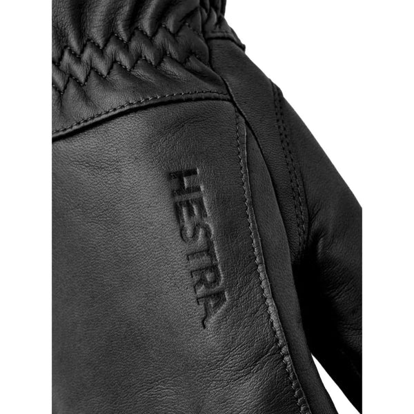 HESTRA HESTRA Leather Swisswool Classic 5-finger Black - Match Laren