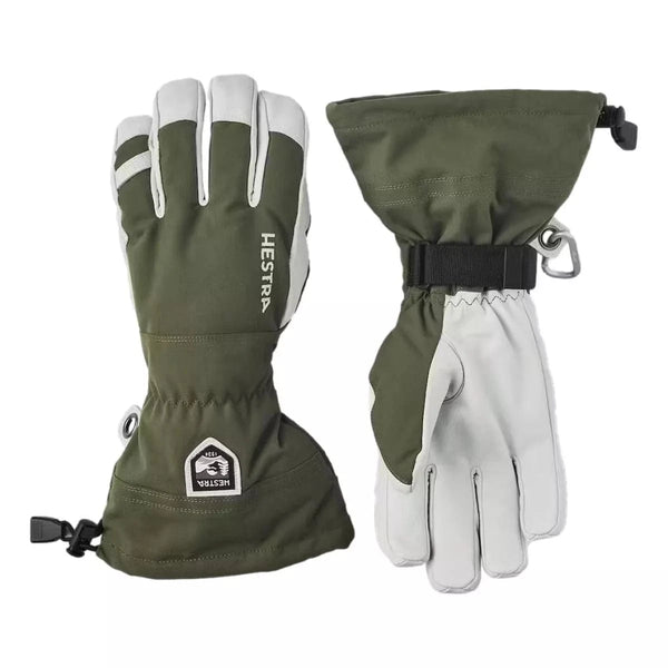 HESTRA SKI HANDSCHOEN 9 / ARMY HESTRA Army Leather Heli 5-finger Skihandschoenen Army - Match Laren