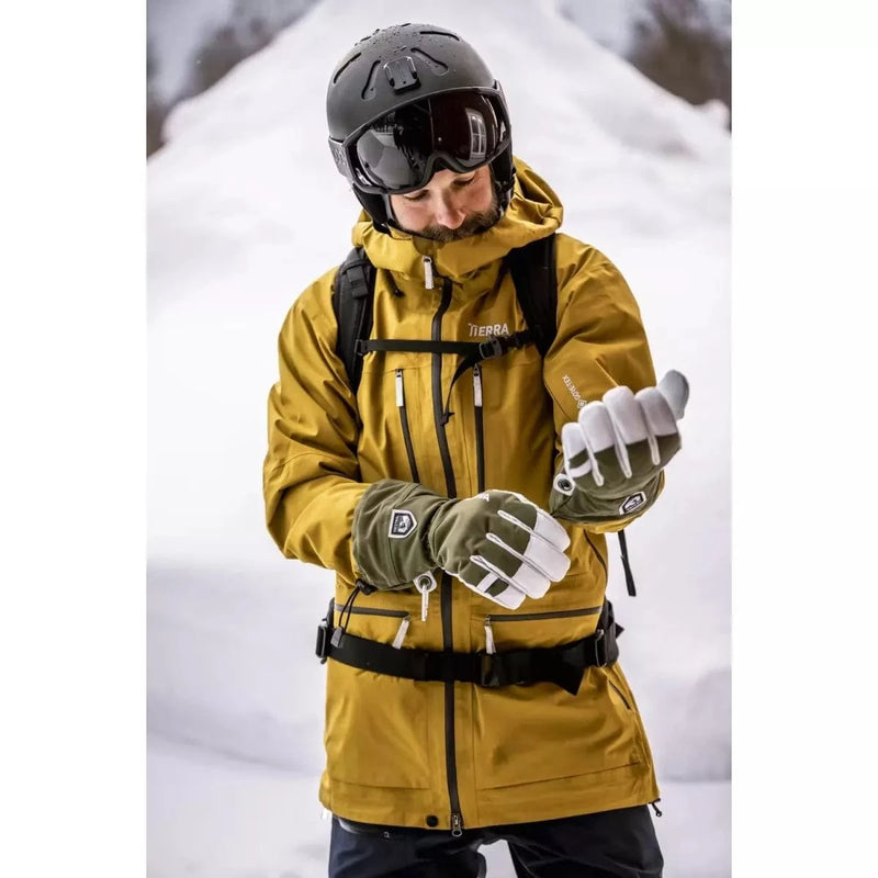 HESTRA SKI HANDSCHOEN 9 / ARMY HESTRA Army Leather Heli 5-finger Skihandschoenen Army - Match Laren
