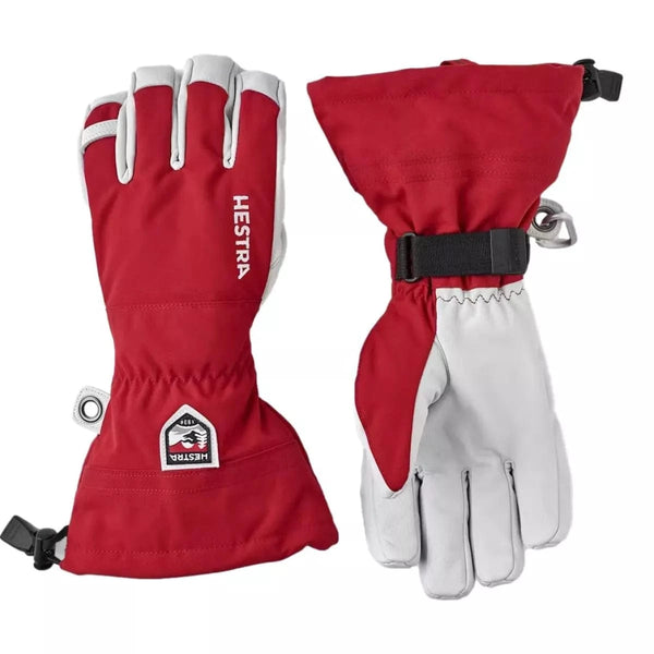 HESTRA SKI HANDSCHOEN HESTRA Army Leather Heli 5-finger Skihandschoenen Rood - Match Laren