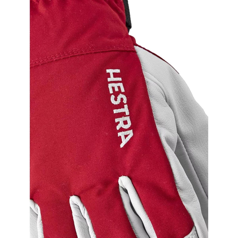 HESTRA SKI HANDSCHOEN HESTRA Army Leather Heli 5-finger Skihandschoenen Rood - Match Laren