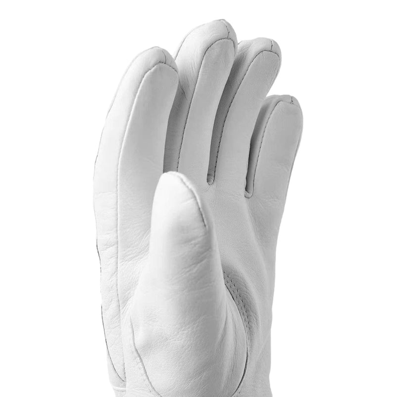 HESTRA SKI HANDSCHOEN HESTRA Leather Swisswool Classic 5-finger Gloves White - Match Laren