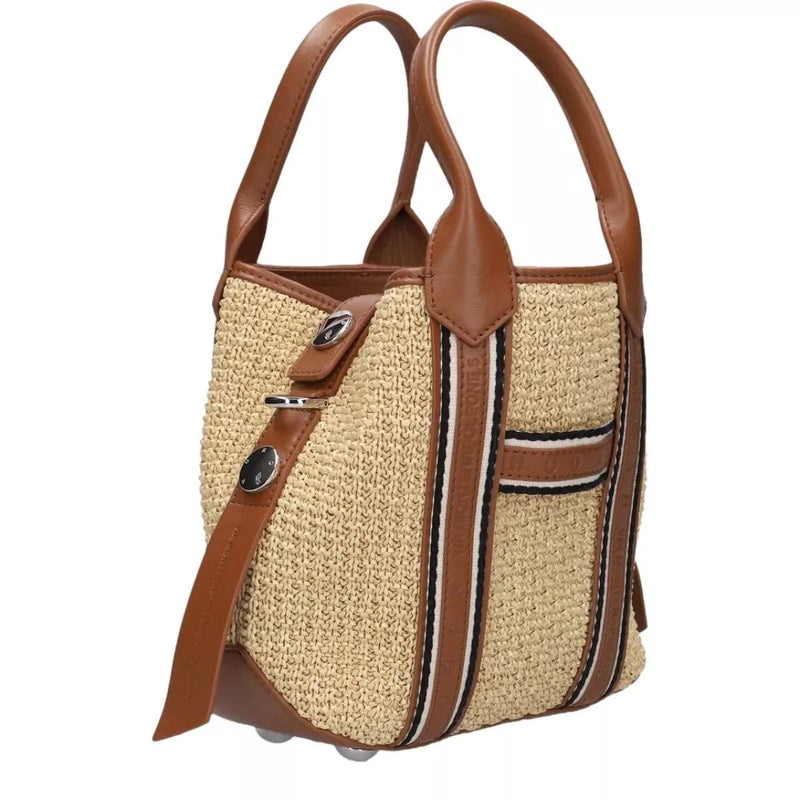 HOGAN M TAS ONE / COQNAC COMBI Hogan Handtas Piccola in Raffia - Match Laren