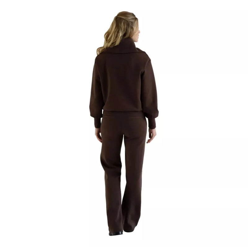HOUSE OF GRAVITY SP SWEATER House Of Gravity Turtleneck Zip Trui Cacaobruin - Match Laren