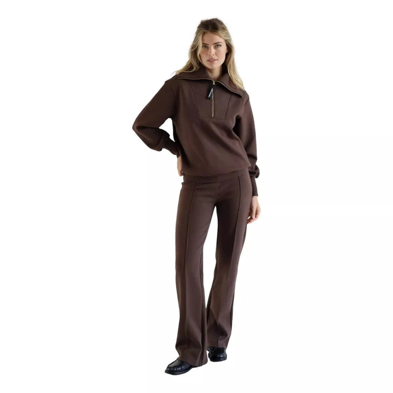 HOUSE OF GRAVITY SP SWEATER House Of Gravity Turtleneck Zip Trui Cacaobruin - Match Laren