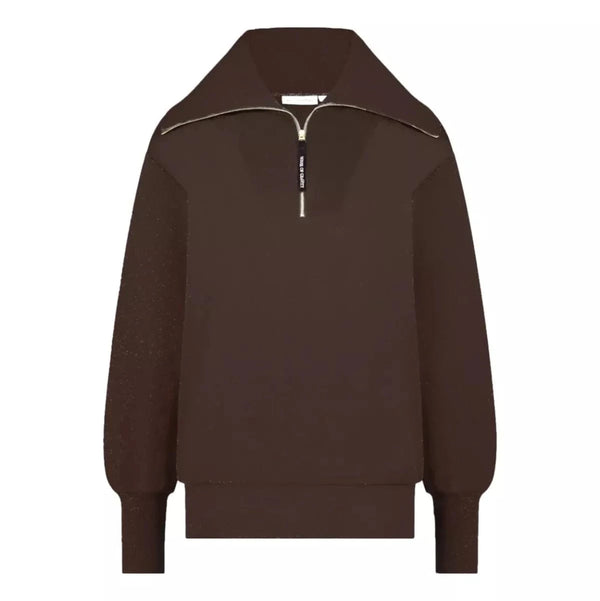 HOUSE OF GRAVITY SP SWEATER XS / BRUIN House Of Gravity Turtleneck Zip Trui Cacaobruin - Match Laren