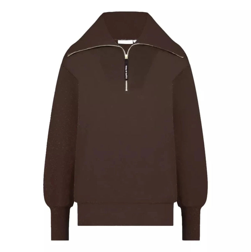 HOUSE OF GRAVITY SP SWEATER XS / BRUIN House Of Gravity Turtleneck Zip Trui Cacaobruin - Match Laren