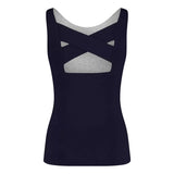 HOUSE OF GRAVITY SP TOP House of Gravity Cross Tank Top Marinblauw - Match Laren