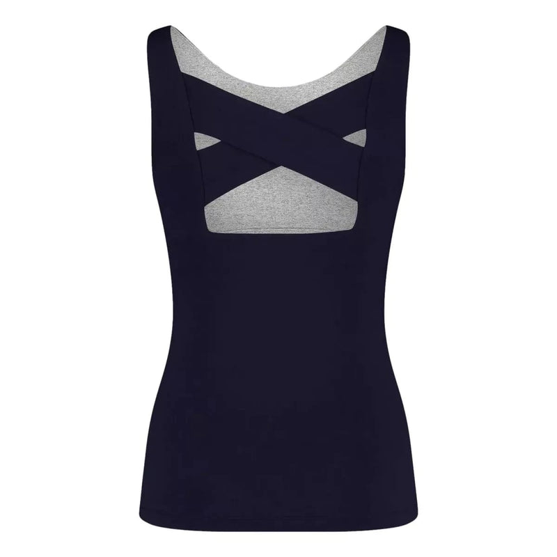HOUSE OF GRAVITY SP TOP House of Gravity Cross Tank Top Marinblauw - Match Laren