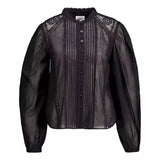 ISABEL MARANT M BLOUSE 34 / ZWART Isabel Marant Greicy Blouse Zwart - Sisera Laren