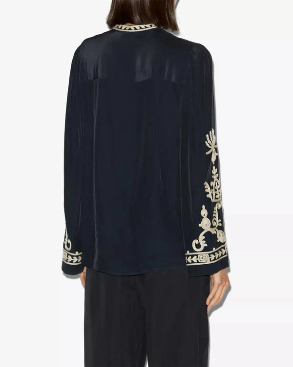 ISABEL MARANT M BLOUSE Isabel Marant Falonne Blouse Zwart - Sisera Laren
