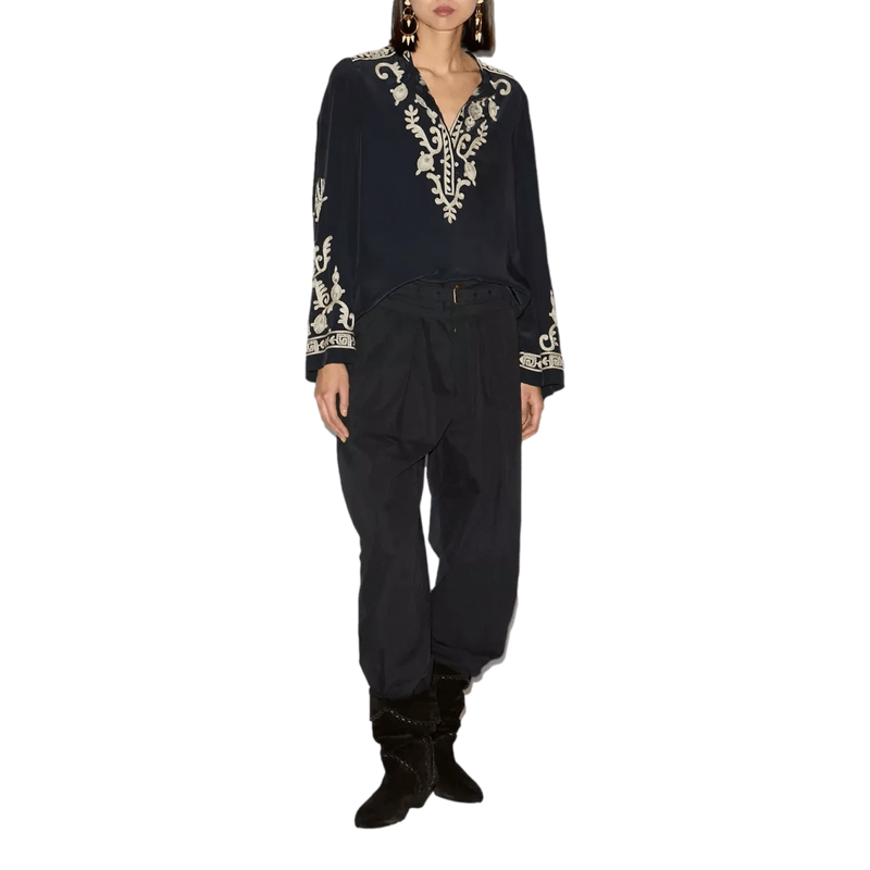ISABEL MARANT M BLOUSE Isabel Marant Falonne Blouse Zwart - Sisera Laren