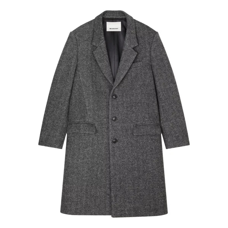 ISABEL MARANT M JAS 48 / GRIJS COMBI MARANT Johel Wool Coat - Match Laren