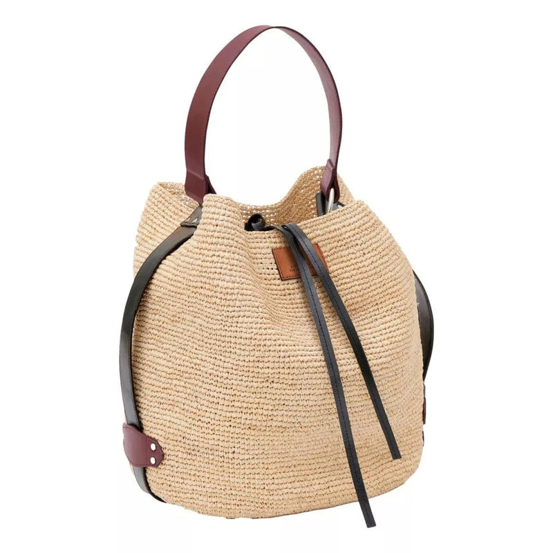 ISABEL MARANT M TAS ONE / NATUREL Isabel Marant Raffia Bucket Bag Bayia - Sisera Laren