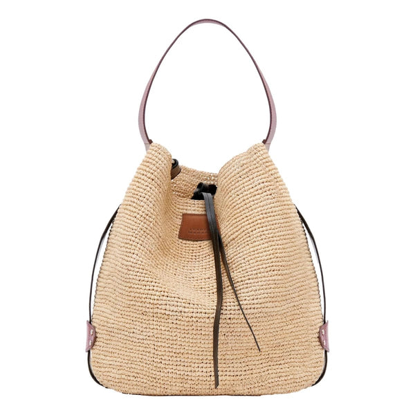 ISABEL MARANT M TAS ONE / NATUREL Isabel Marant Raffia Bucket Bag Bayia - Sisera Laren