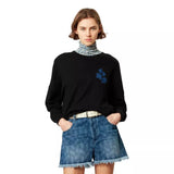 ISABEL MARANT M TRUI 36 / ZWART COMBI ISABEL MARANT Marisans Cotton Sweater - Sisera Laren