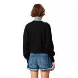 ISABEL MARANT M TRUI 36 / ZWART COMBI ISABEL MARANT Marisans Cotton Sweater - Sisera Laren