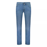 JACOB COHEN JEANS BROEK 34 / MIDDEN DENIM Jacob Cohen Nick Slim Jeans Blauw - Match Laren