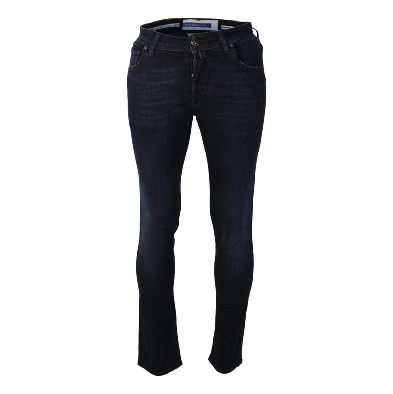 JACOB COHEN JEANS BROEK 37 / DONKER DENIM JACOB COHEN - Slim fit dark washed 5 pocket jeans - Match Laren