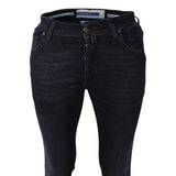 JACOB COHEN JEANS BROEK 37 / DONKER DENIM JACOB COHEN - Slim fit dark washed 5 pocket jeans - Match Laren